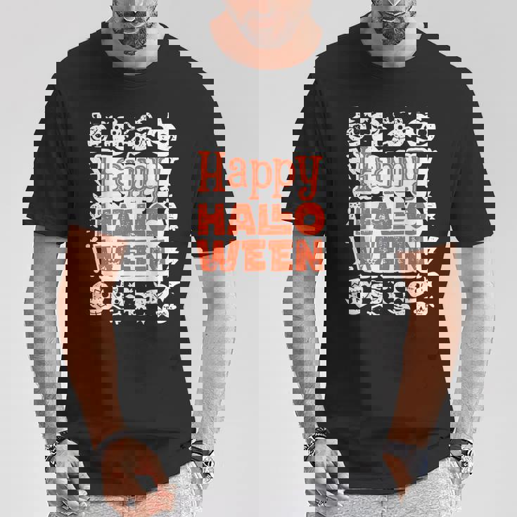 ハッピーハロウィン 子供 大人 男性 女性 キュート ビンテージ Tシャツ 面白い贈り物