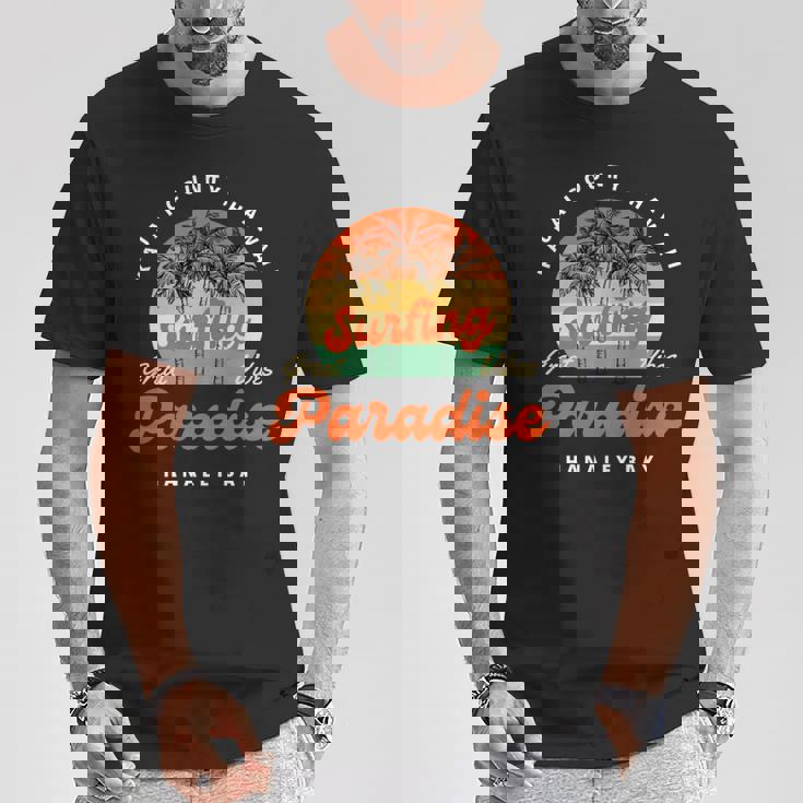 ハナレイ ベイ ハワイ カウアイ島 長袖tシャツ Tシャツ 面白い贈り物