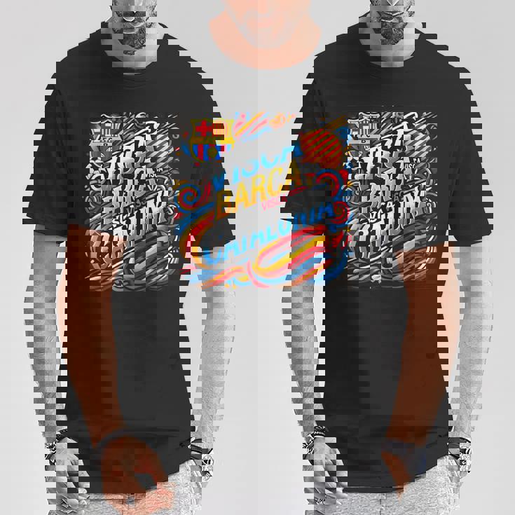 バルセロナ フットボール クラブ スペイン エスパーナ バルセロナ メンズ レディース Tシャツ 面白い贈り物