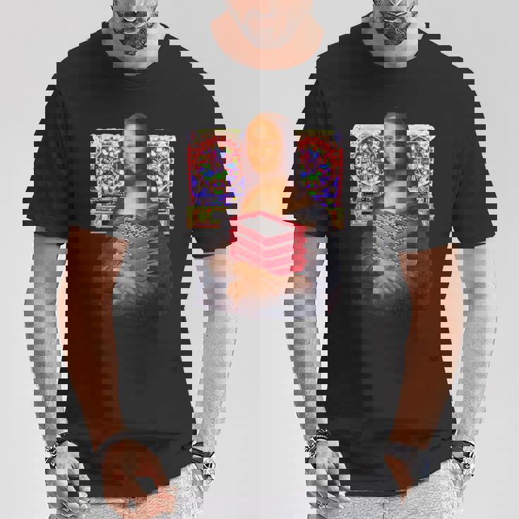 パチンカス 面白いtシャツ モナリザ パチンコ ギャンブル メンズ おもしろ 服 おもしろグッズ ネタ ウケ狙い 長袖tシャツ Tシャツ 面白い贈り物