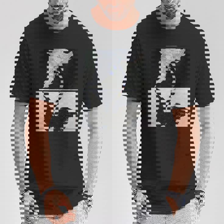 ヒルマ・アフ・クリント作「白鳥」1915年 長袖tシャツ Tシャツ 面白い贈り物