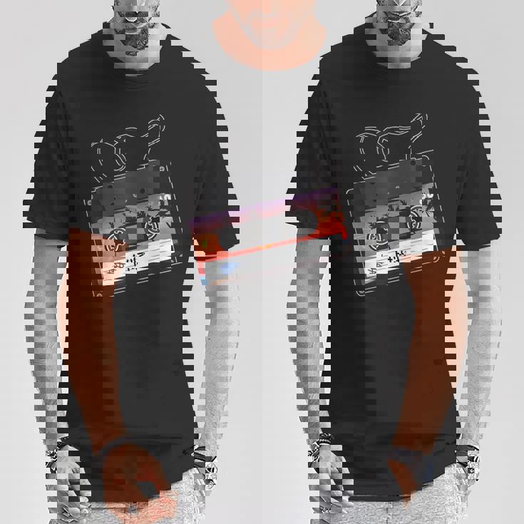 ビーチ ミックステープ ハワイアン アロハ パーム サンセット 80年代 Tシャツ 面白い贈り物