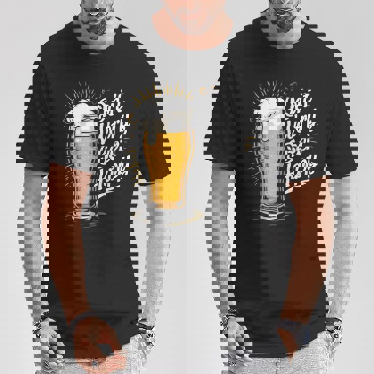 ビール ハッピー ビール好き Don't Worry Beer Happy Beer Drinker Tシャツ 面白い贈り物