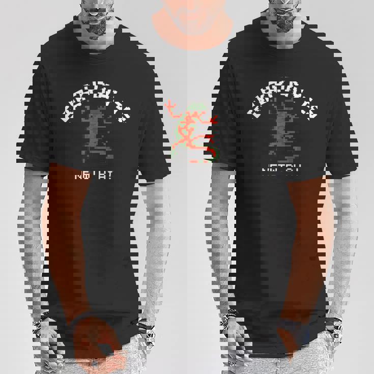 ピクセル アニマルズ アカハライモリ Japanese Fire Belly Newt 白フォント Tシャツ 面白い贈り物