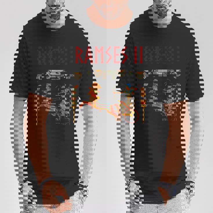 ファラオ・ラムセス2世 戦車 古代エジプト Tシャツ 面白い贈り物