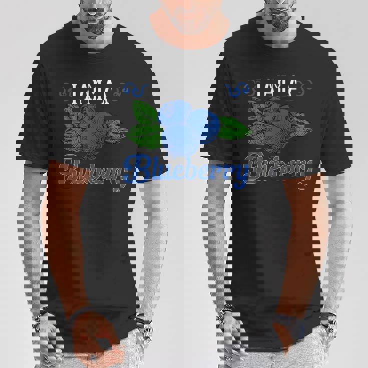 ブルーベリーフルーツ-アイ・アム・ア・ブルーベリー Tシャツ 面白い贈り物