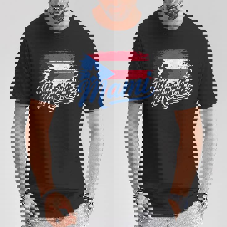 プエルトリコの母旗 プエルトリコ マミ プエルトリコ Tシャツ 面白い贈り物