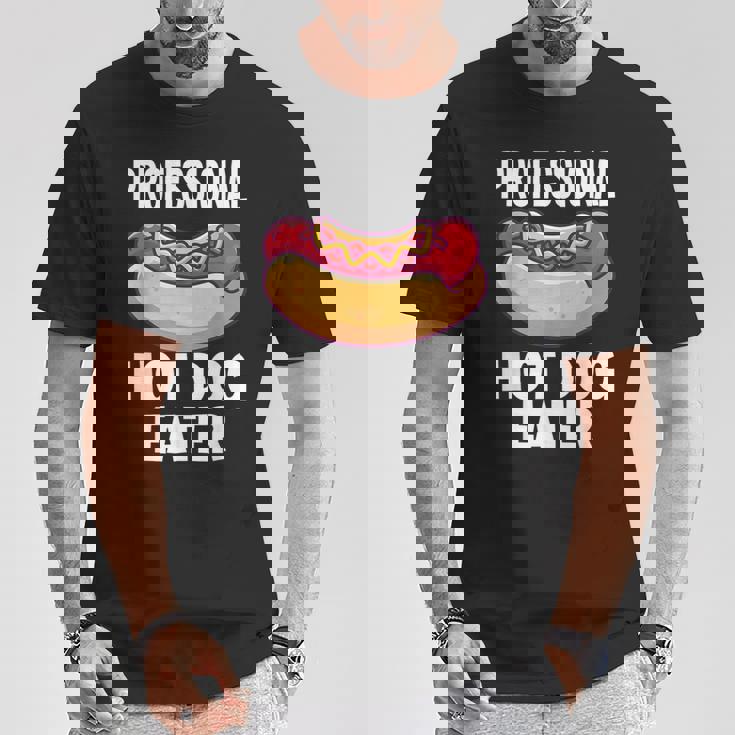 プロフェッショナルホットドッグイーターファニーホットドッグ Tシャツ 面白い贈り物