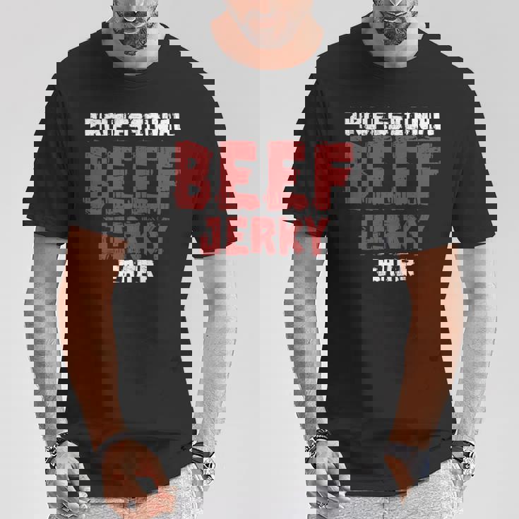 プロフェッショナル・ビーフ・ジャーキー・イーター 肉好き 長袖tシャツ Tシャツ 面白い贈り物