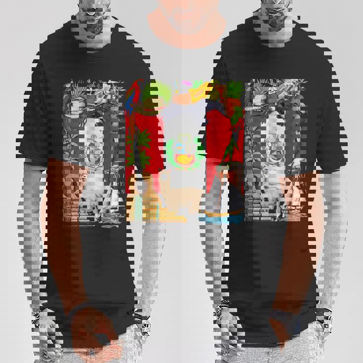 ペルー ペルー国旗 ペルーのルーツ ペルーの遺産 誇り高きペルー人 ペルーの誇り Tシャツ 面白い贈り物