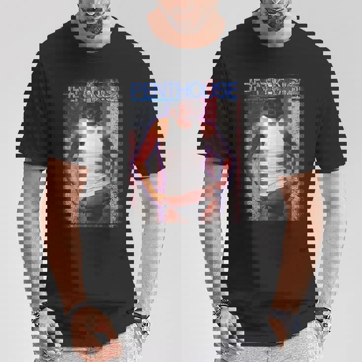 ペントハウスマガジン 1976年7月 ピンナップ ガール ヴィンテージ アメリカ国旗 Tシャツ 面白い贈り物