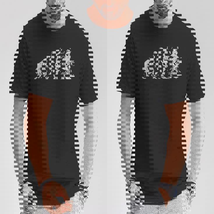 ホッケーゴーリーの進化 面白いアイスホッケー Tシャツ 面白い贈り物