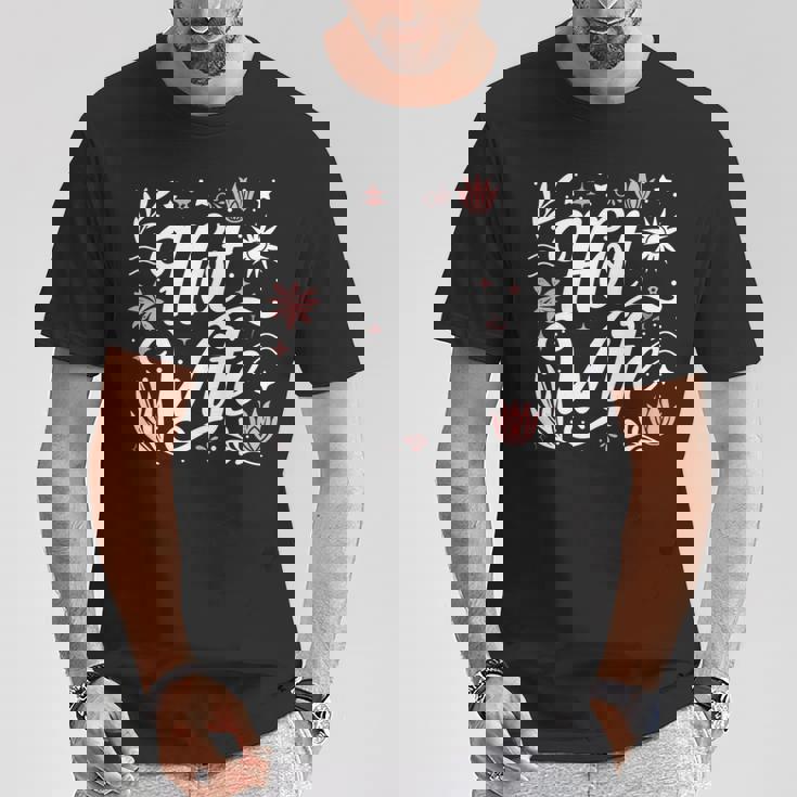 ホットワイフライフスタイルセクシーホットワイフ 長袖tシャツ Tシャツ 面白い贈り物