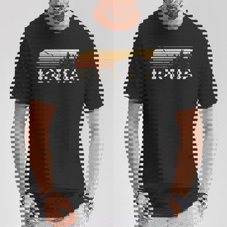 ホンダ、カリフォルニア州ヴィンテージエバーグリーンサンセット80年代レトロ。 長袖tシャツ Tシャツ 面白い贈り物