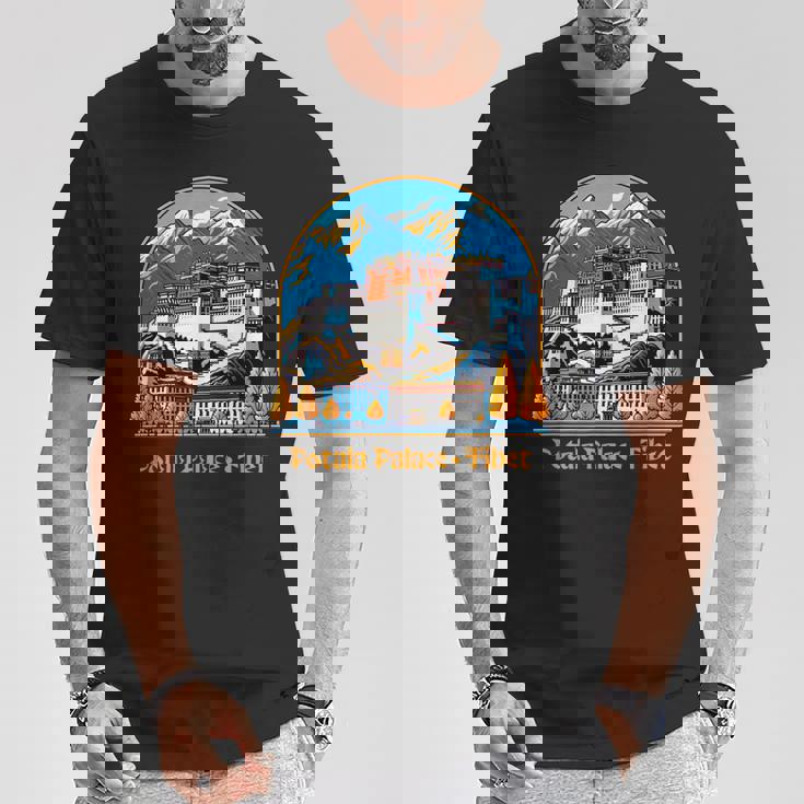 ポタラ宮 チベット ラサ 仏教 Tシャツ 面白い贈り物