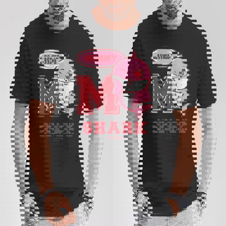 ママシャーク・レトロ・ベイシャーク・サメなかぞく・プレゼント・キッズ・メンズ・ウーマンズ Tシャツ 面白い贈り物