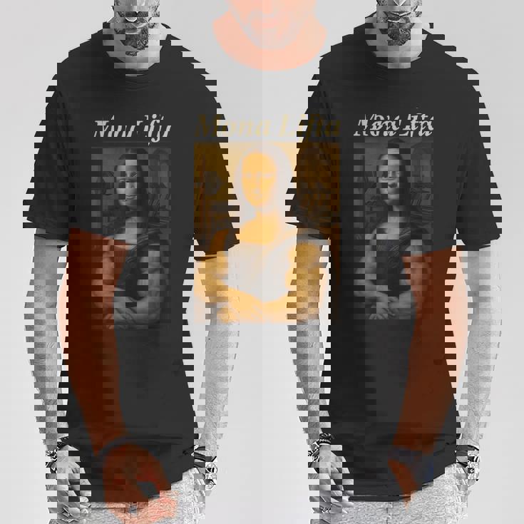 モナ・リフタ マッスル モナリザ ボディービル フィットネス ジム愛好家 Tシャツ 面白い贈り物