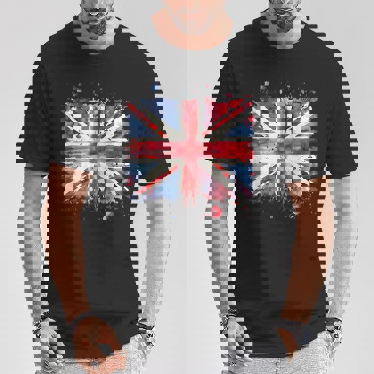 ユニオンジャック インクスタイル アート イギリス国旗 イギリス 国旗 イギリス Tシャツ 面白い贈り物