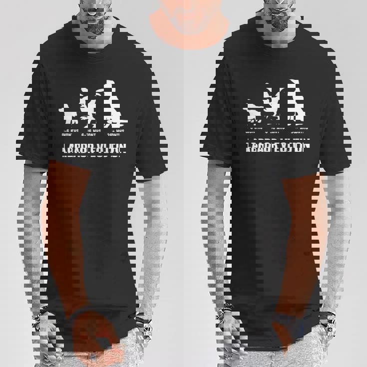 ラブラドールレトリバー エボリューションデザイン ラブラドールオーナー向け 長袖tシャツ Tシャツ 面白い贈り物