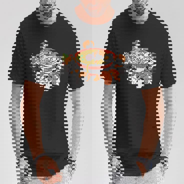 ラーメン寿司キャバリア・キング・チャールズ・スパニエル犬 Tシャツ 面白い贈り物