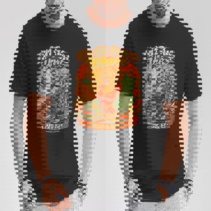 リサイクル ストア 売春婦 レトロ 笑顔 ショッピング ヴィンテージ Tシャツ 面白い贈り物