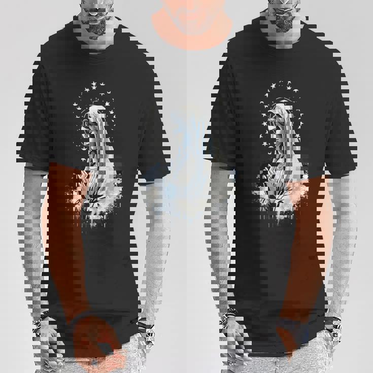 ルルドの聖母マリア 強力なシンボル 母マリア Tシャツ 面白い贈り物