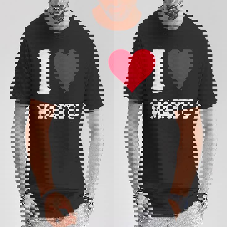 レッドハート I Love Mayu Tシャツ 面白い贈り物