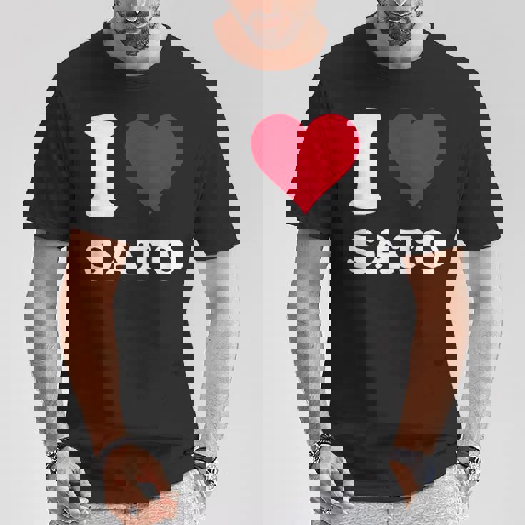 レッドハート I Loveato Tシャツ 面白い贈り物