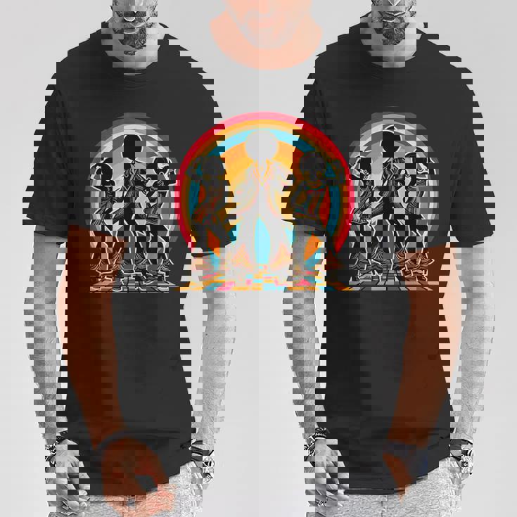 レトロ アフロ ソウル 音楽 グルーヴ ダンス ファンキー ディスコ Tシャツ 面白い贈り物