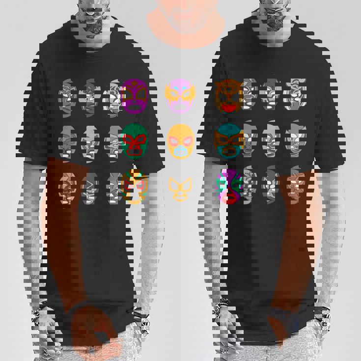 レトロ ルチャリブレ マスク オブ レジェンド レスリング 長袖tシャツ Tシャツ 面白い贈り物