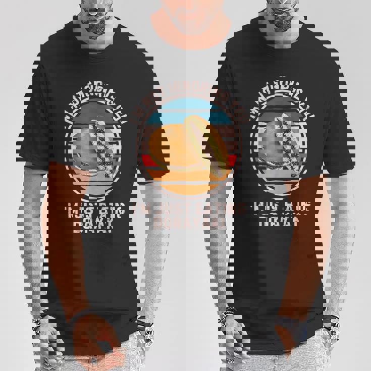 レトロどら焼き 俺は君を無視しない ただ食べているだけどら焼き Tシャツ 面白い贈り物