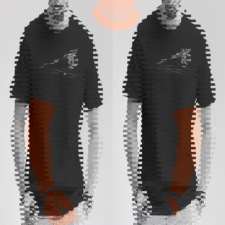 レトロなフライフィッシングフライロッド Tシャツ 面白い贈り物