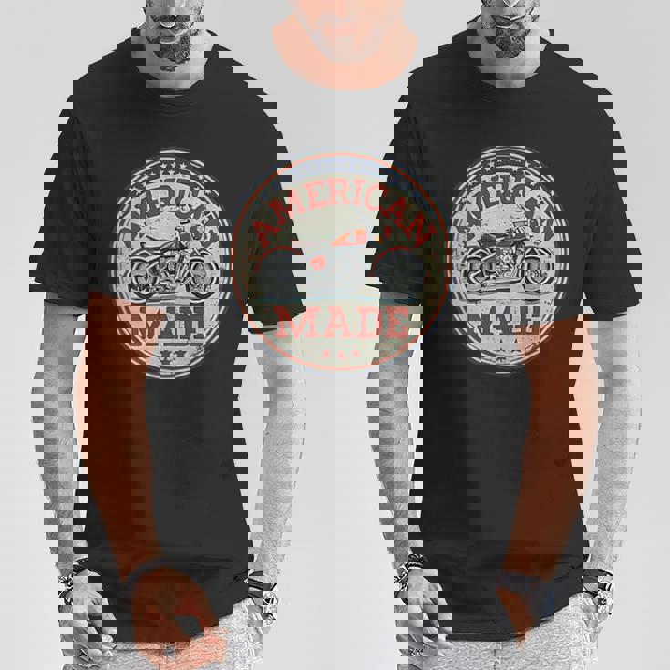 レトロヴィンテージガソリンスタンド アメリカ製 モーターバイクガレージ Tシャツ 面白い贈り物