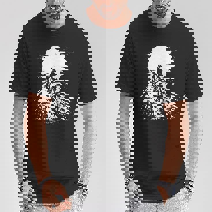 レーシング・サイクリスト、バイカー・サイクリズムを描く 長袖tシャツ Tシャツ 面白い贈り物