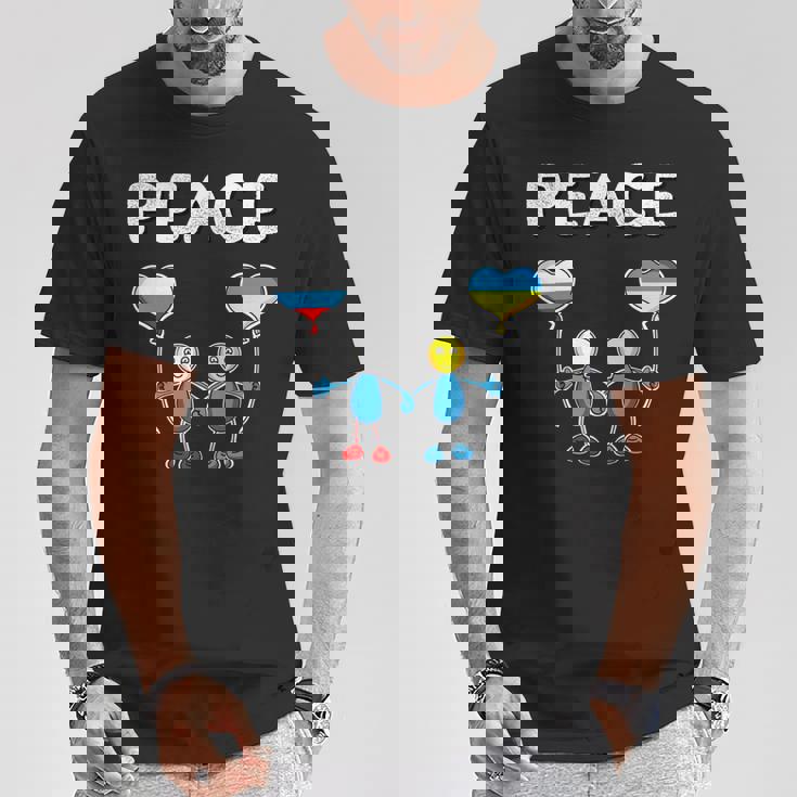 ロシアとウクライナの間の平和 長袖tシャツ Tシャツ 面白い贈り物