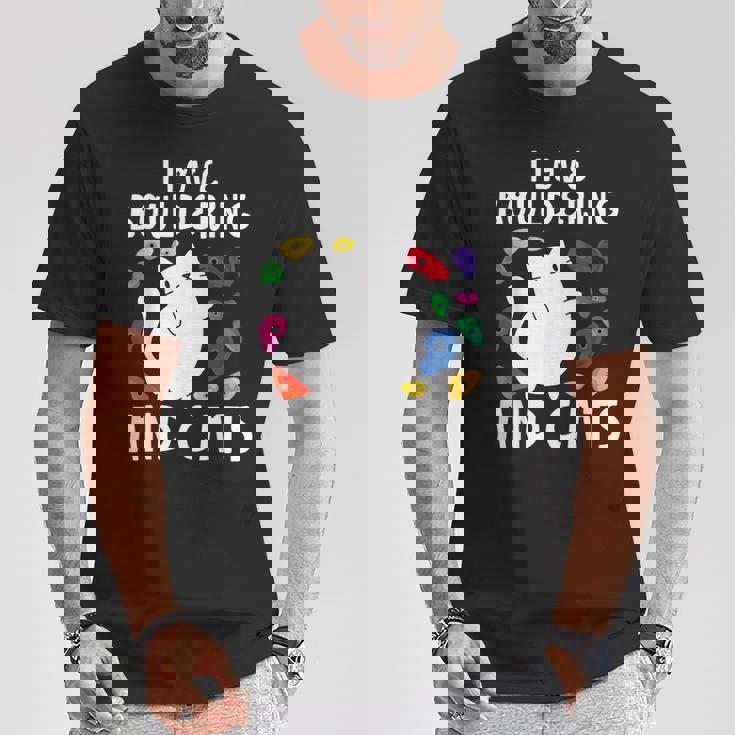 ロッククライミングホールズ クライマー キュート I Love ボルダリングと猫 Tシャツ 面白い贈り物