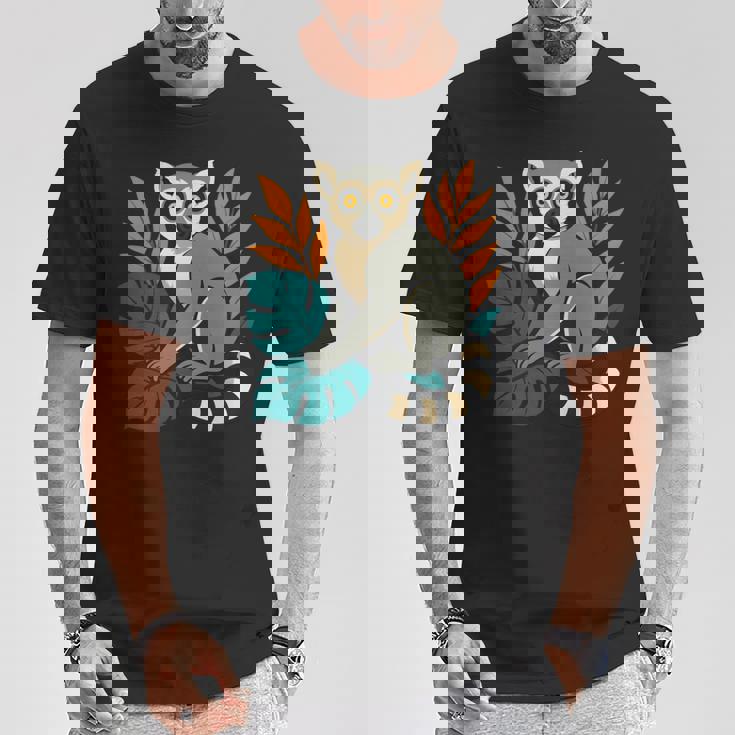 ワオキツネザル 長袖tシャツ Tシャツ 面白い贈り物