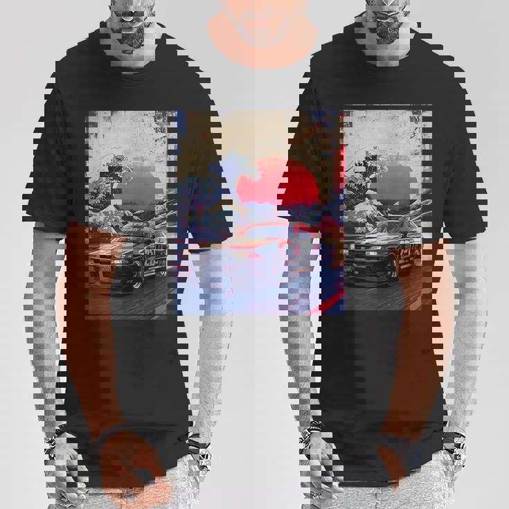 ヴィンテージ Jdm ドリフト レースカー 和波沖 神奈川 アート Tシャツ 面白い贈り物