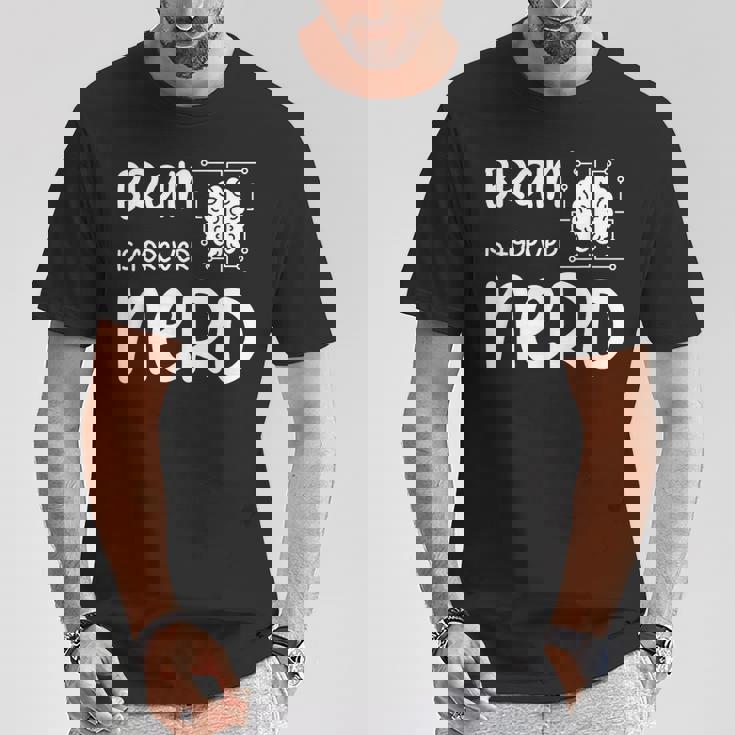 ヴィンテージ NERDファレル Brain Is Forever Nerd ギフトアイデア Tシャツ 面白い贈り物