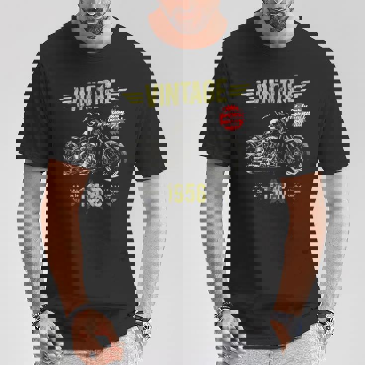 ヴィンテージ クラシック 誕生 1956 70歳の誕生日 レトロ バイク Tシャツ 面白い贈り物