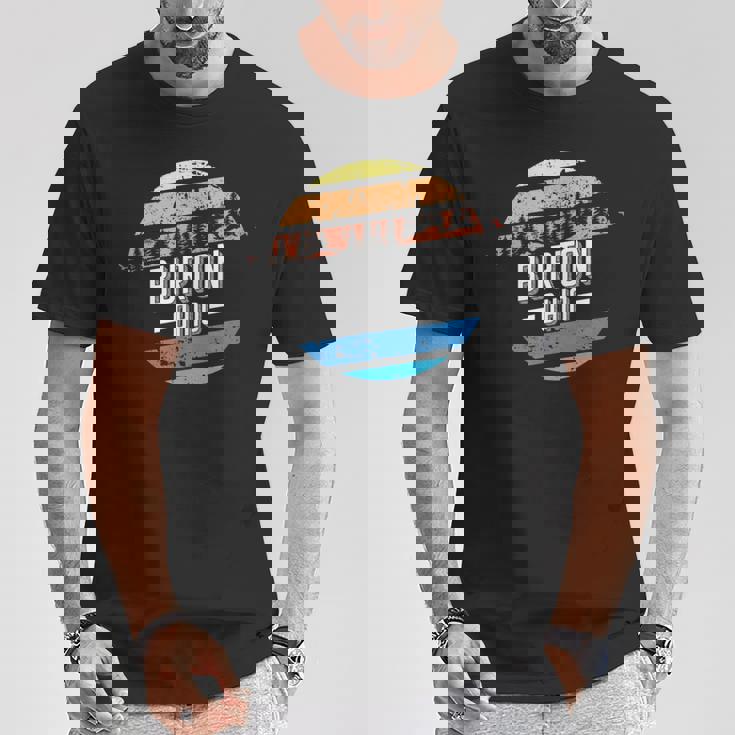 ヴィンテージ バートン オハイオ州サンセットお土産プリント Tシャツ 面白い贈り物