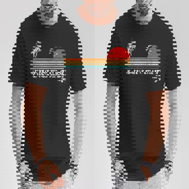 ヴィンテージ ベニス ビーチ カリフォルニア レトロ サンセット サーフィン 70年代のギフト Tシャツ 面白い贈り物