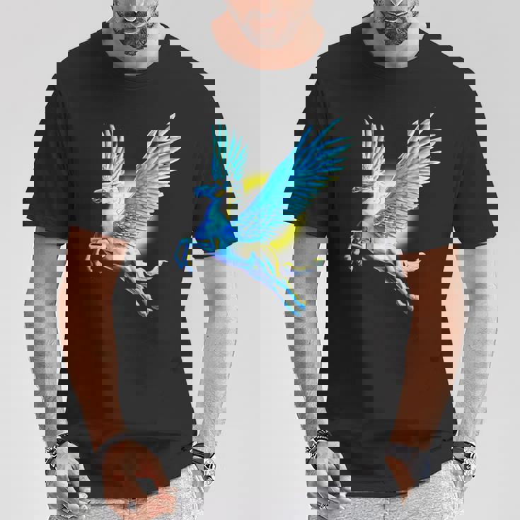 ヴィンテージ ペガサス 神話 ギリシャ空飛ぶ馬 神話 Tシャツ 面白い贈り物