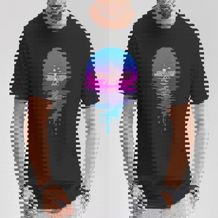 ヴィンテージ レトロ 夕日 アヌンナキ 長袖tシャツ Tシャツ 面白い贈り物