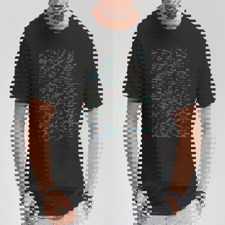 世界の100言語でこんにちは、国際連合 長袖tシャツ Tシャツ 面白い贈り物