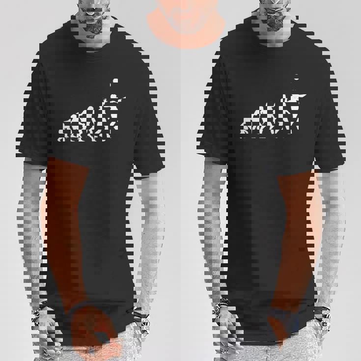 人類の進化 バレーボール バレーボール好き 趣味 おもしろ バレーボール部 ビーチバレー バレー好き Tシャツ 面白い贈り物