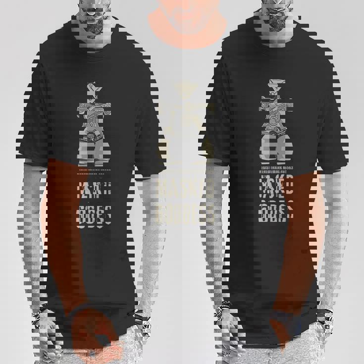 仮面の女神 機動戦士みたいな土偶 縄文 土偶 はにわ 考古学 茅野市 国宝土偶 Tシャツ 面白い贈り物