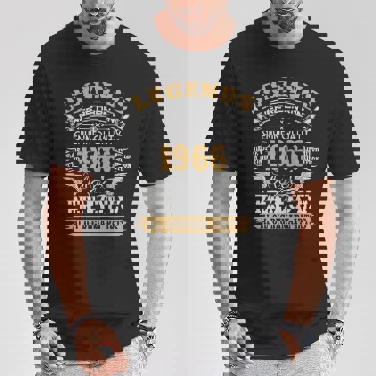 伝説は1966年にヴィンテージ60歳の誕生日に生まれました60歳 長袖tシャツ Tシャツ 面白い贈り物