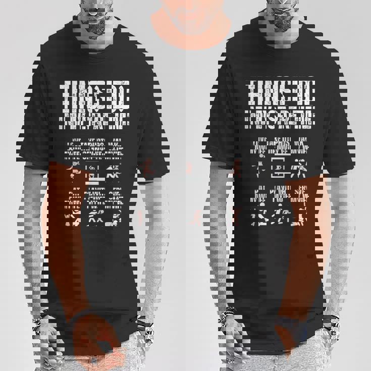 余暇にすること愛妻が大好き Tシャツ 面白い贈り物