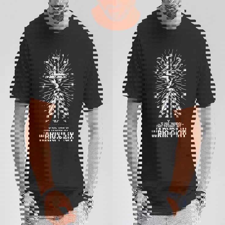 光の戦士 Warrior Of Light This Is The Turning Point 交差する剣 Tシャツ 面白い贈り物